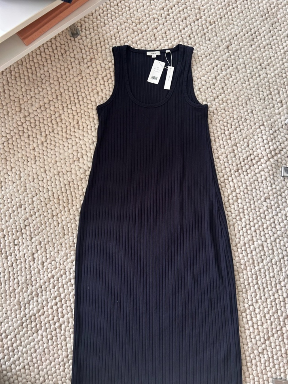 LG Black Ribbed Sleeveless Maxi Dress